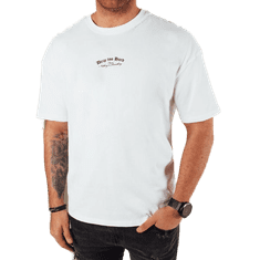 Dstreet Pánské tričko s potiskem REV bílé rx5434 XL