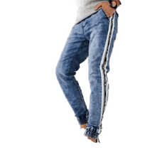 Dstreet Pánské džínové kalhoty joggers CIRA modré ux4224 L