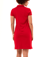 U.S. Polo Assn. Dámské šaty Solid Polo červené S