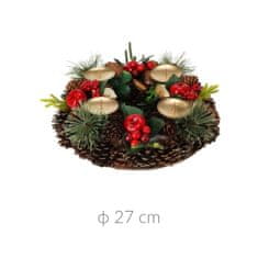 Home&Styling Adventní věnec ze šišek, ? 27 cm