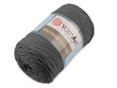 Pletací příze Macrame Cotton 250 g - (758) šedá tmavá