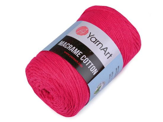 Pletací příze Macrame Cotton 250 g - (803) růžová malinová