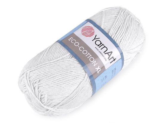 Pletací příze Eco - cotton XL 200 g - (760) bílá