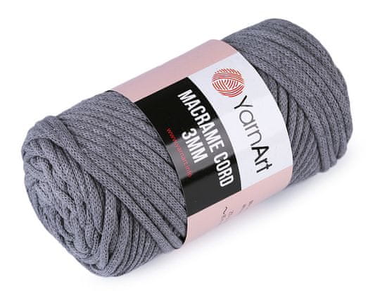 Pletací příze Macrame Cord 250 g - (774) šedá