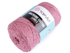 Pletací příze Macrame Cotton lurex 250 g - (743) starorůžová