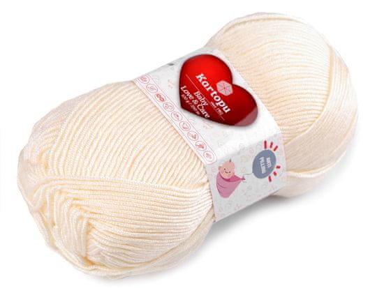 Pletací příze Baby Love a Care 100 g - (025) krémová světlá