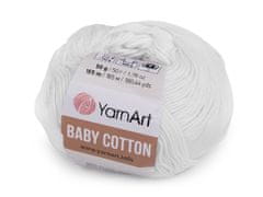 Pletací příze Baby Cotton 50 g - (400) bílá