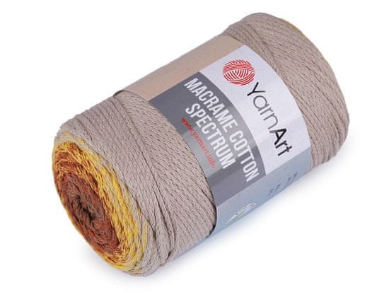 Pletací příze Macrame Cotton Spectrum 250 g - (1325) béžová světlá