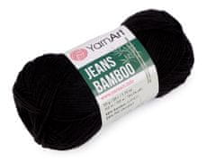 Bamboo Pletací příze Jeans 50 g - (135) černá