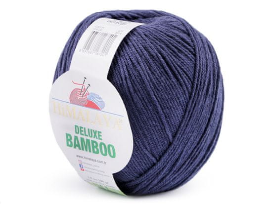 Bamboo Pletací příze Deluxe 100 g - (28) modrá tmavá