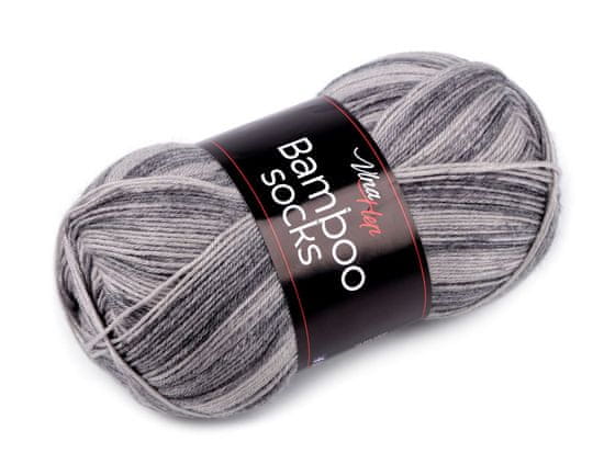 Vlna-Hep Pletací příze Bamboo Socks 100 g - (7910) šedá