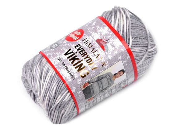 Pletací příze Everyday Viking samovzorovací 100 g - (70527) šedá světlá