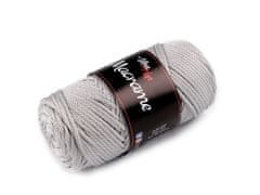 Pletací příze Macrame 100 g - (4230) šedá světlá