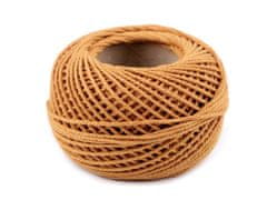 Bavlněná příze macrame / háčkovací 40 g rozčesávací - (19) béžová tm.