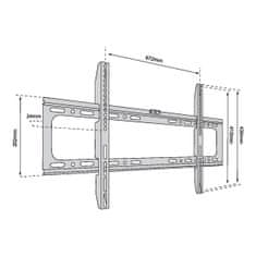 TB TOUCH TB TV wall mount TB-750 up to 65", 40kg max VESA 600x400