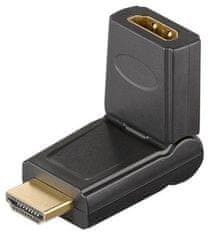 PremiumCord HDMI adapter 19pin Female - 19pin Male otočná, pozlacená