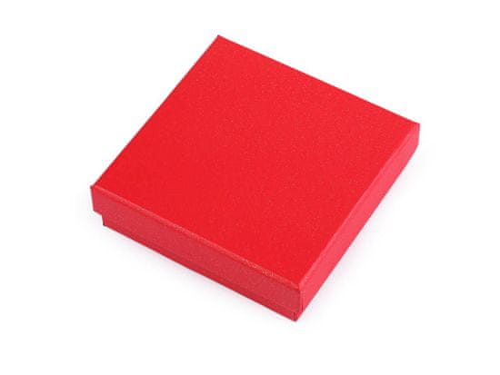 Kraftika 1ks červená třpytivé krabička na šperky 11x11 cm