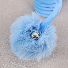 KN Pružinová hračka pro kočky s míčkem - modrá