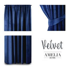 AmeliaHome Závěs Velvet 140x245 cm indigo, velikost 140x245