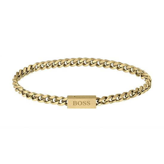 Hugo Boss Nadčasový pozlacený náramek Chain for Him 1580172