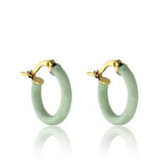 Marc Malone Pozlacené kruhy se smaltem Laura Green Earrings MCE23148G