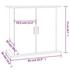 Vidaxl Stojan na akvárium bílý 81 x 36 x 73 cm kompozitní dřevo