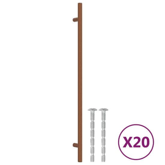 Vidaxl Nábytkové úchytky 20 ks bronzové 320 mm nerezová ocel