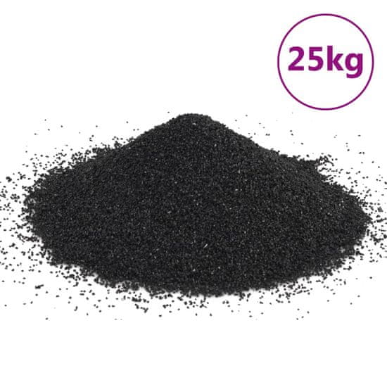 Vidaxl Akvarijní písek 25 kg černý 0,2–2 mm