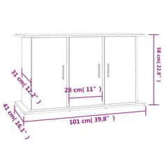 Vidaxl Stojan na akvárium bílý 101 x 41 x 58 cm kompozitní dřevo