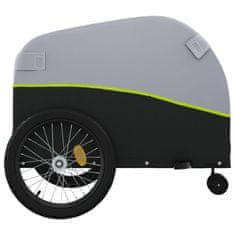 Greatstore Vozík za kolo černý a zelený 45 kg železo
