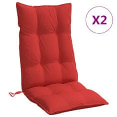Petromila Podušky na židli s vysokým opěradlem 2 ks červené látka oxford