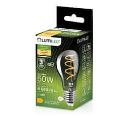 LUMILED 6x LED žárovka E27 A60 6W = 50W 660lm 2200K Teplá bílá 360° Filament SMOKY