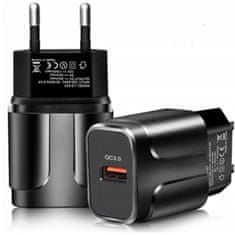 GORDON G33 Rychlonabíječka SMART, 1x USB 3.0 Quick Charge černá