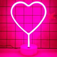 Berger Noční stolní světlo Led Neon Heart