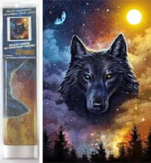 Diamantové malování Temný vlk - 30x40cm