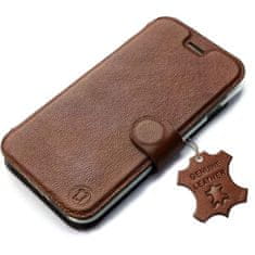 Mobiwear Luxusní flip pouzdro na mobil Apple iPhone SE 2020 / SE 2022 - Hnědé - kožené - L_BRS Brown Leather