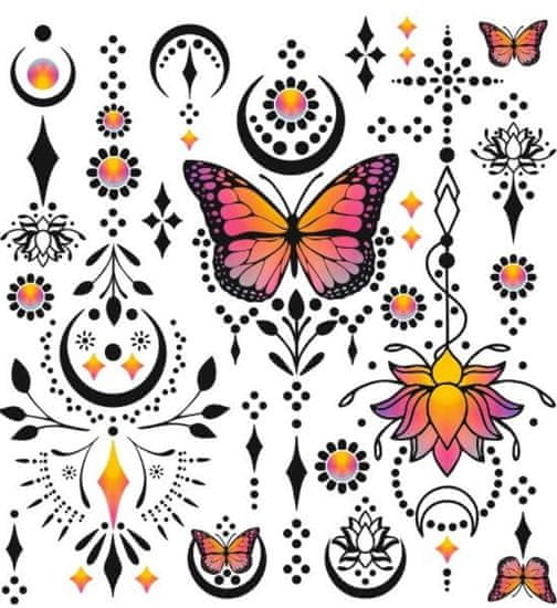 Tulimi Barevná, veselá nažehlovačka Tulimi, Sunshine Butterflies - malý arch