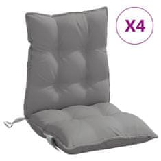 Petromila Podušky na židli s nízkým opěradlem 4 ks šedé oxfordská tkanina