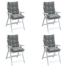 Petromila Podušky na židli s nízkým opěradlem 4 ks šedé oxfordská tkanina