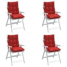 Petromila Podušky na židli s nízkým opěradlem 4 ks červené oxford