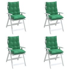 Petromila Podušky na židli s nízkým opěradlem 4 ks zelené oxfordská látka