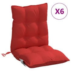 Petromila Podušky na židli s nízkým opěradlem 6 ks červené oxford