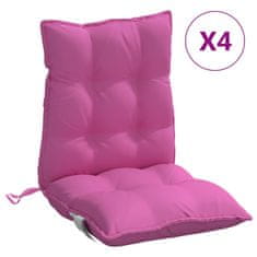 Petromila Podušky na židli s nízkým opěradlem 4 ks růžové oxfordská látka