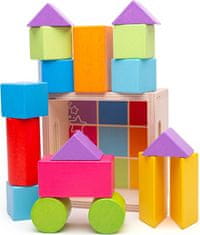 Bigjigs Toys Dřevěné kostky PRVNÍ SET 17 ks vícebarevné