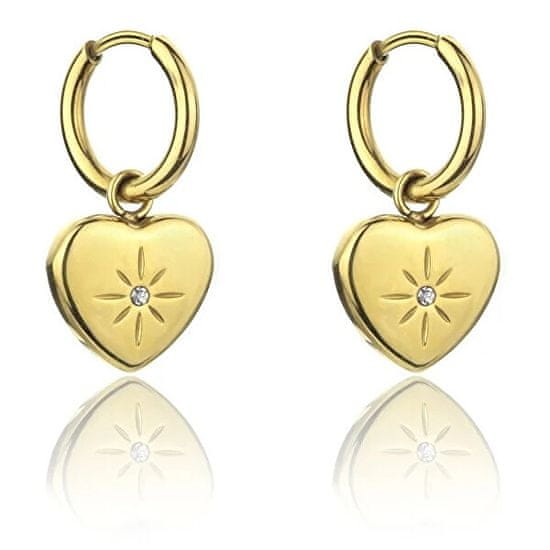 Marc Malone Krásné pozlacené náušnice Celine Gold Earrings MCE23147G