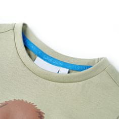 Vidaxl Dětské tričko s krátkým rukávem světle khaki 116