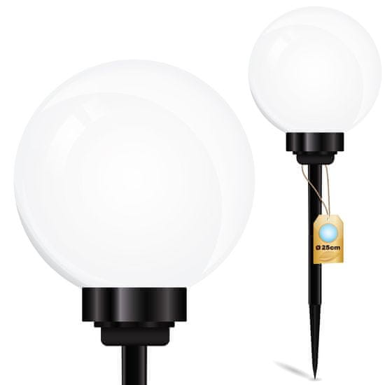 LUMILED Solární zahradní lampa LED do země ATRIS 25cm