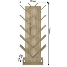 KONDELA Regál hnědošedá dub VEVEY