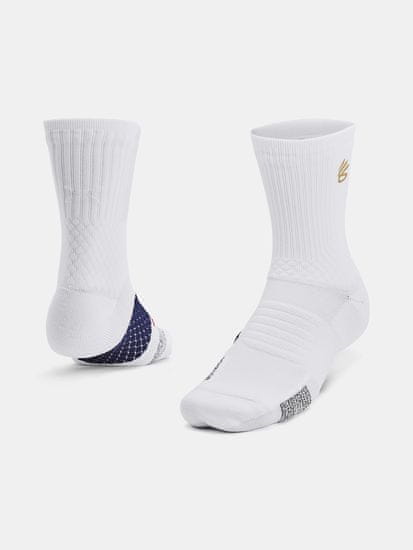 Under Armour Ponožky Curry UA AD Playmaker 1p Mid-WHT