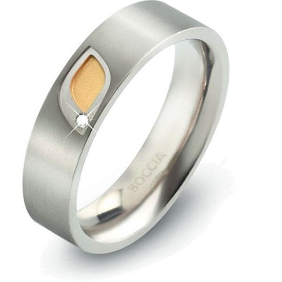 Boccia Titanium Titanový prsten s briliantem 0146-01